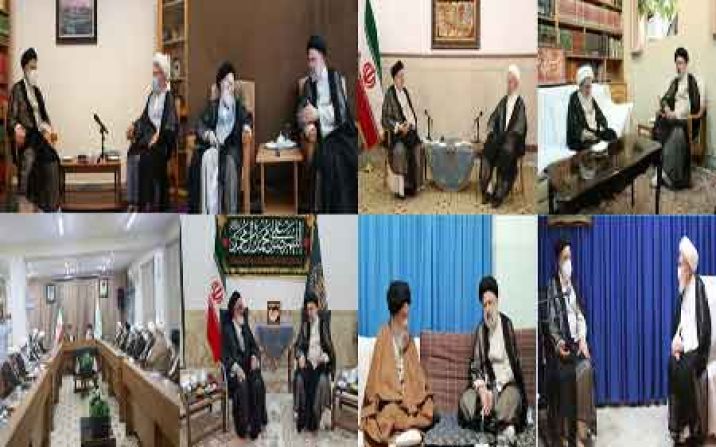 حجت الاسلام رئیسی با مراجع تقلید در قم دیدار و گفتگو کرد حجت الاسلام رئیسی با مراجع تقلید در قم دیدار و گفتگو کرد